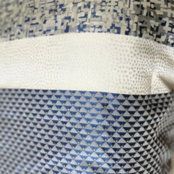 Queen 7 pc Harmony Jacquard Comforter Madison Park Set Navy & Silver - Picture 9 of 13